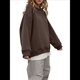 thumbnail image 2 of Sudaderas de Mujer con Cuello Redondo, Forro , Suéteres Oversize, Otoño 2025, Blusas Bonitas, Ropa Preppy Estilo A L, 2 of 8