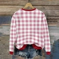 thumbnail image 6 of Diufon Christmas Sweatshirts for Women Plus Size Cute Graphic Plaid Sweatshirt Oversized Color Block Pullover Tops, 6 of 9
