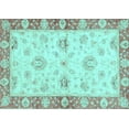 thumbnail image 1 of Ahgly Company Indoor Rectangle Oriental Light Blue Traditional Area Rugs, 5' x 7', 1 of 4