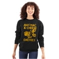 thumbnail image 3 of Funny Mac and Cheese Not Enemies Joke Unisex Plus Fleece Graphic Sweatshirt Brisco Brands 3X, 3 of 5