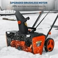 thumbnail image 5 of Senfot 2X20v Electric Snow Blower Cordless - Brushless Motor Snow Thrower, Long-Range 180° Rotating Chute, Safe Operation and User-Friendly Design, for Walkways and Driveways Orange, 5 of 8
