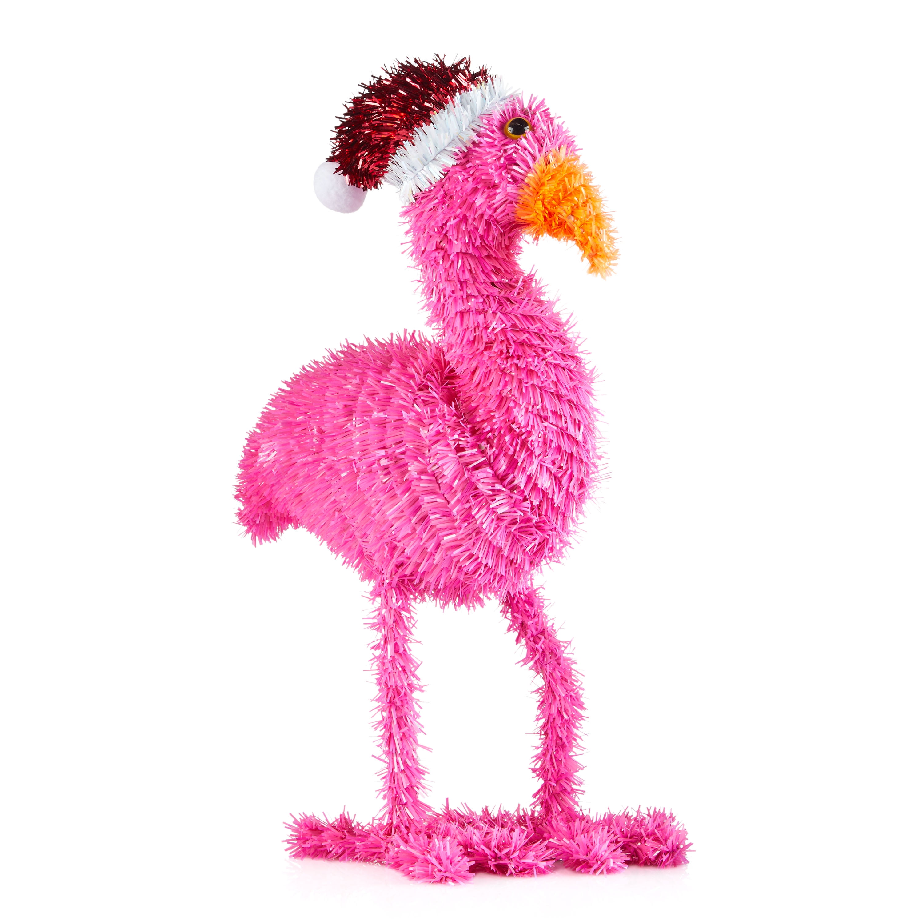 Holiday Time 3D Tabletop Tinsel Flamingo