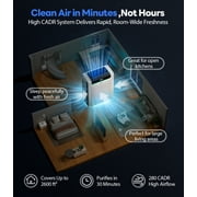 Air Purifiers for Home Large Room, Cover Up to 2600 Ft² with Washable Filters, Powerful Turbo Mode,22dB Sleep Mode, PM2.5 Air Quality Display, Air Cleaner for Pets Hair, Smoke, Odors
