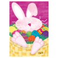 thumbnail image 1 of Toland Home Garden Basket Case 12.5 x 18 Inch Decorative Painted Easter Egg Bunny Rabbit Garden Flag, 1 of 1
