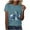 Blue, variant on Inleife Women's Loose Graphic Printed T-Shirts Round Neck Short Sleeve Casual T-Shirt for Spring Summer Black L
