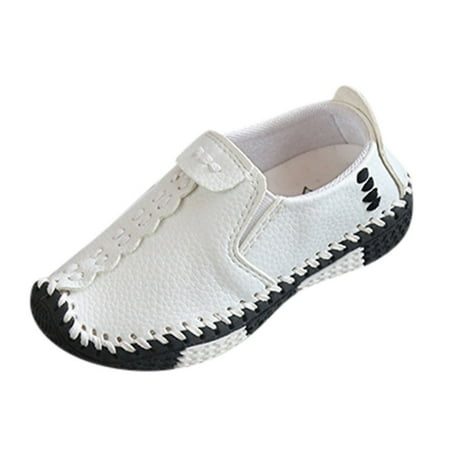

Shpwfbe Shoes Fashion Sneakers Children Big Girls Boys Soft Leather Casual Flats Kids Gifts