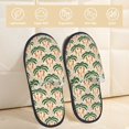 thumbnail image 2 of Honeii palm tree Asian leopard Print Furry Slippers Bedroom Slippers for Women and Men Fuzzy Plush Comfy Faux Fur Lined Slide Shoes -Medium, 2 of 8