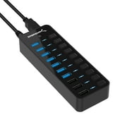 Sabrent HB-B7C3 - Hub - 7 x SuperSpeed USB 3.0 + 3 x SuperSpeed USB 3.0 (charging) - desktop