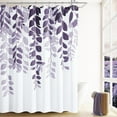 thumbnail image 2 of Royal Purple Leaf Shower Curtain for Bathroom Botanical Eucalyptus Nature Eucalyptus Shower Curtain Set Floral Leaves Bathroom Decor Natural Bath Curtain 72x72, 2 of 6