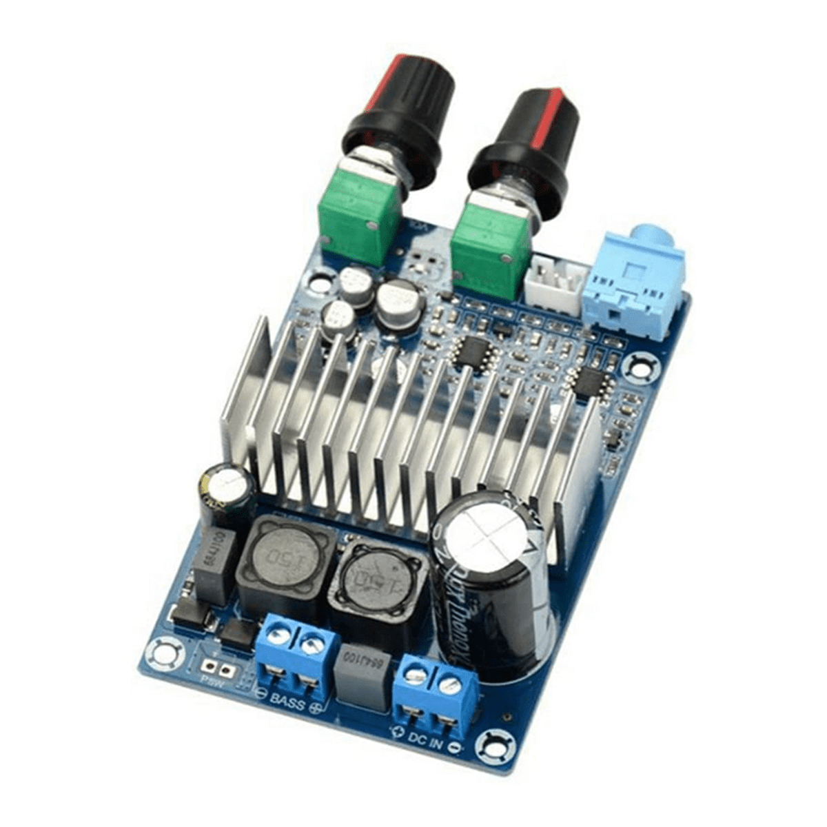 2X TPA3116 Subwoofer Amplifier Board 100W Bass Output DC12-24V Digital Small Power Amplifiers Video Audio Accessories