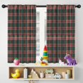 thumbnail image 5 of Blackout Kids Curtains,Red and Green Checkered Pattern Children's Insulated Curtains Set Of 2,Bedroom Essentials,Toddler Room Decor 42"x54", 5 of 5