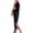 Black, variant on Men's Slit Round Neck Half Sleeve Tee Dress with Sheer Slit Detail and Stretchy Body for Easy Everyday Wear Casual