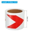 thumbnail image 2 of Unique Bargains Reflective Tape, 4' x 33 FT Arrow Waterproof Adhesive Safety Tape, White Red, 2 of 6