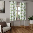 thumbnail image 2 of Ambesonne Botanical Grommet Curtain, Forest Pattern Leaves Art, 50"x63", Fern Green Lavender White, 2 of 5
