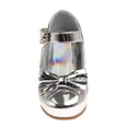 thumbnail image 4 of Mary Jane Dress Shoe Pumps for Girls, Low Heel Hook Loop Buckle, Silver (Size 11 Little Kid), 4 of 7