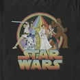 thumbnail image 2 of Men's Star Wars: A New Hope Distressed Rainbow Cast Graphic Tee Black Small, 2 of 5
