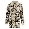 thumbnail image 6 of Tiweut Leisure Jackets for Womens Button Down Long Sleeve Oversized Leopard Print Corduroy Loose Fit Coat with Pockets Blouses Beige,L, 6 of 6