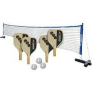 Triumph Recreational Pickleball Net Set Includes 4 Wooden Paddles, 3 Pickleballs, and Net with 2-Piece Weighted Base