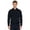 Navy Blue, variant on Callaway Apparel CGM790 1/4 Zip Merino Sweater-Steel Heather-S