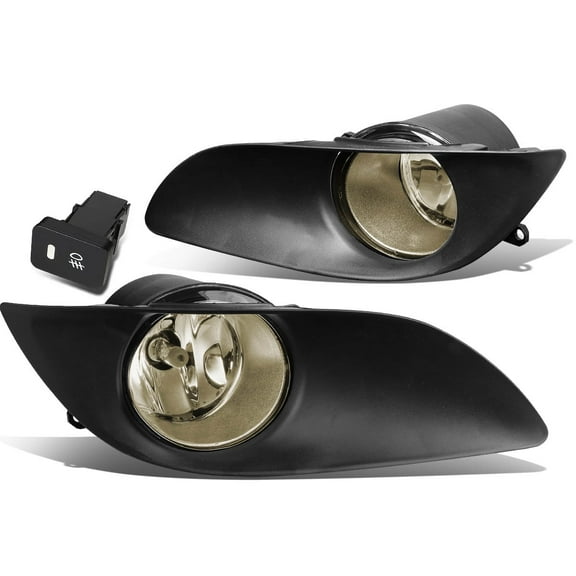 DNA Motoring For 09-11 Toyota Yaris Hatchback Smoked Lens Bumper Fog Light Lamps Pair w/Bezel Wiring Switch