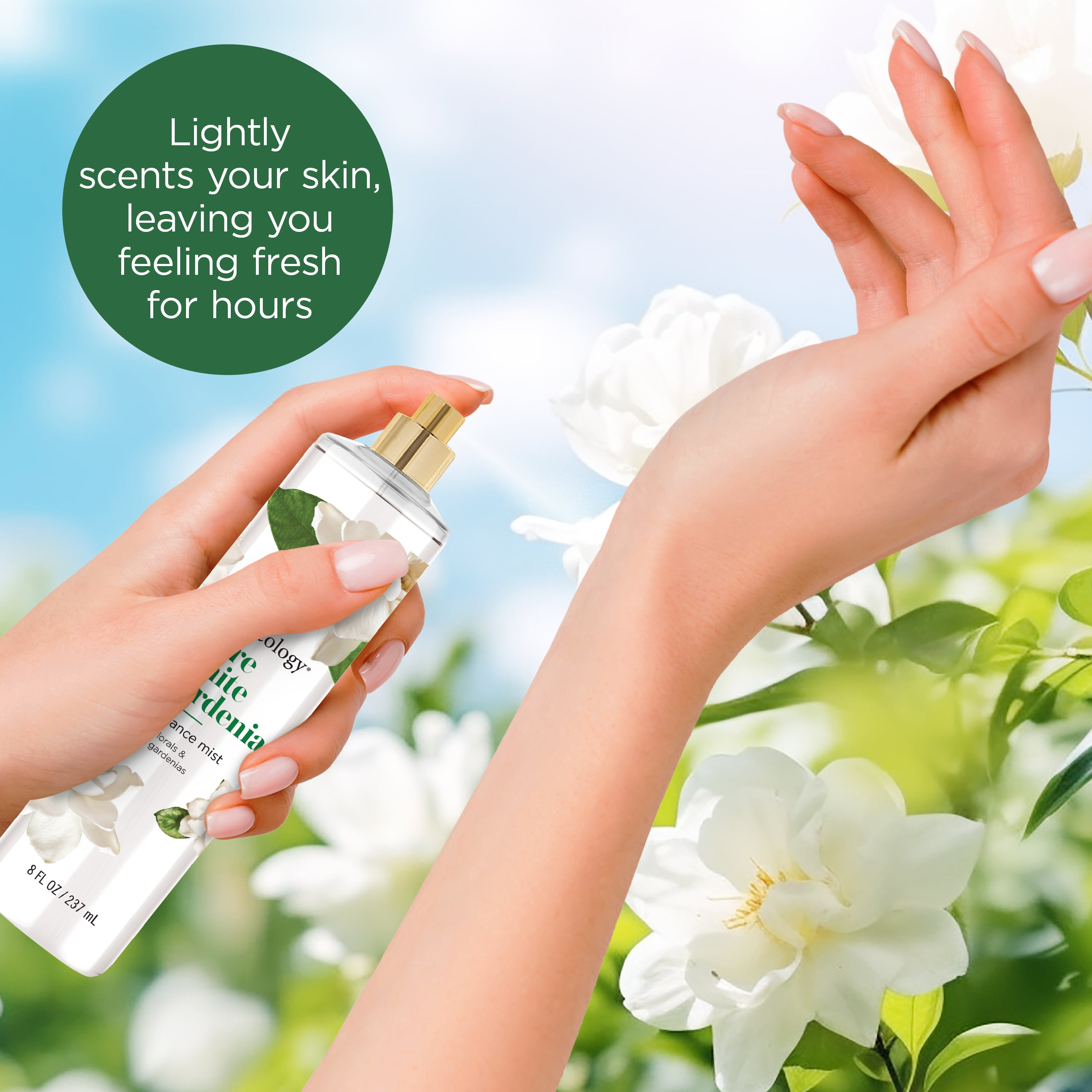 Bodycology Fragrance Body Mist, Pure White Gardenia, 8 fl oz