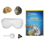Nat Geo Break Open 2 Geodes Science Kit for Child 8 Years and up, Includes Goggles