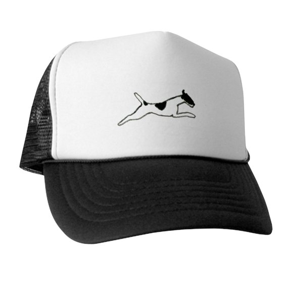 CafePress - Leaping Smooth Fox Terrier - Adjustable Unisex Printed Trucker Hat with Mesh Back