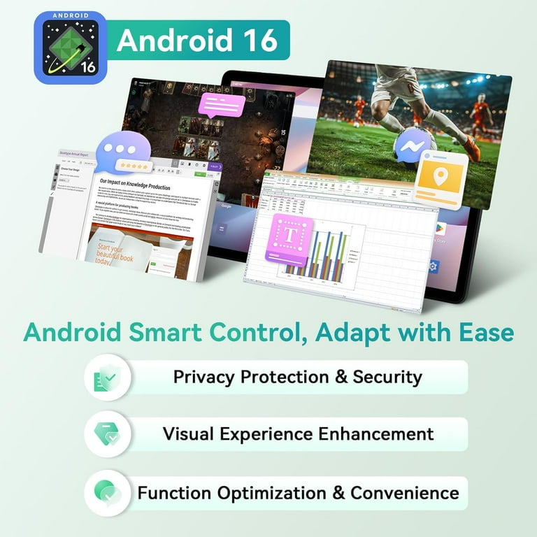 Android Tablet, 11 inch Android 16 Tablet, 8000mAh, 24GB RAM 128GB