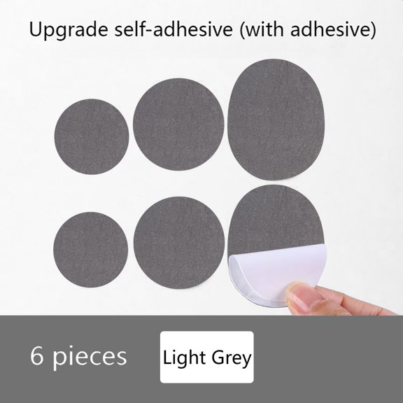 Heel Hole Repair Sticker 3 Pairs Self Adhesive Shoe Hole Patch Sticker Shoe Hole Repair Patch Sticker For Sneakers Leather Shoes High Heels/ Light Gray - Sneaker Repair Decorative Sticker B