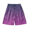 thumbnail image 3 of safuny Men's Swim Trunks Shorts Swimwear Bathing Pants Drawstring Casual Summer Relaxed Breathable Pants Gradient Color Teens Boys Fashion Trousers Athletic Clearance Purple XL, 3 of 3