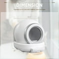 thumbnail image 2 of Homall Automatic Self-Cleaning Cat Litter Box with Plastic Pad, Smart Cat Litter Box with APP Control, White, 2 of 7