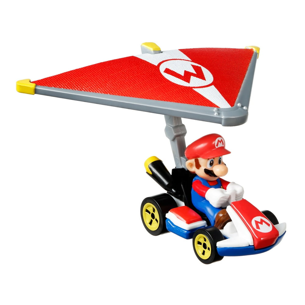 DieCast Hotwheels Mario Kart Mario Standard Kart Super Glider Walmart