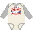 thumbnail image 3 of Inktastic Puerto Rico Love My Puerto Rican Family Boys or Girls Long Sleeve Baby Bodysuit, 3 of 5