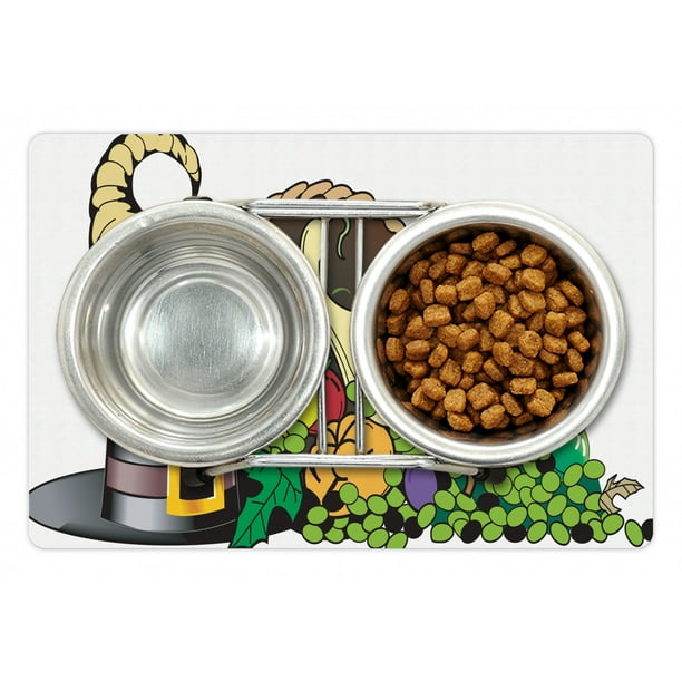 Bountiful Harvest Pet Mat for Food and Water, Colorful ...
