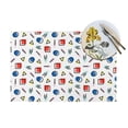 thumbnail image 4 of LNWH Memphis 90s Colorful Geometric Pattern Placemats, 6 PCS Heat Resistant Washable PVC Table Mats, 18"x12", 4 of 6