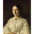 thumbnail image 2 of Henri Fantin-Latour 12x14 Black Ornate Wood Framed Double Matted Museum Art Print Titled: Portrait of Mrs. Edwin Edwards (1861-1864), 2 of 5
