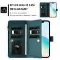 thumbnail image 6 of for iPhone 12 Pro Max Phone Case Wallet Protective Case leather Cover with magnetic closed cDark Greenit card slot shockproof protection phone case, 6 of 7