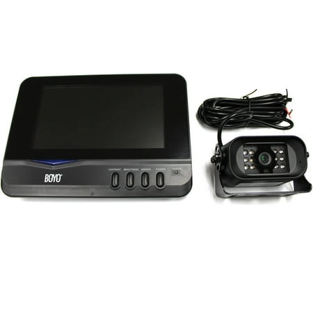 BOYO - Digital Wireless Rearview Camera with 7" Color LCD Monitor - Black