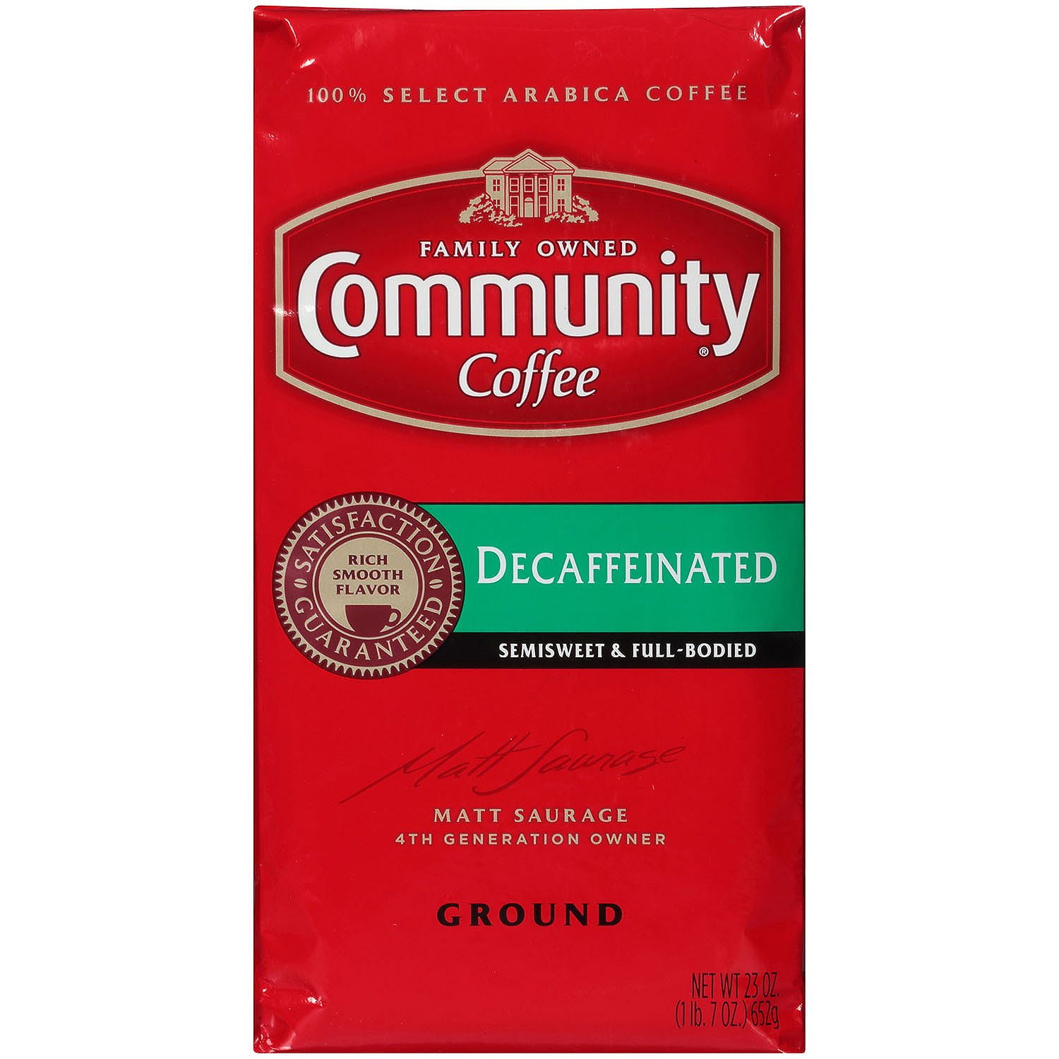 Product of Community Coffee Premium Decaf Coffee (23 oz.) Ground