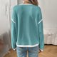 thumbnail image 3 of Ailaofu Women's 2025 Fall Fashion Crew Neck Long Sleeve Oversized Color Block Sweaters Ribbed Pullover Tops, 3 of 3