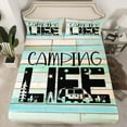 thumbnail image 2 of Erosebridal Happy Camping Sheet Set Twin,Lodge Cabin Bedding Sets Twin Size,RV Car Twin Sheet Sets,Microfiber Boys Bedroom Decor,3pcs, 2 of 7