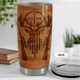 thumbnail image 4 of SANDJEST Hunting Tumbler Wood Style American Flag 20oz Tumblers with Lid Gift for Men Dad Best Friends Hunting Lovers Christmas Birthday Fathers Day, 4 of 5