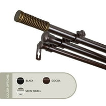 13/16 inch Weaver Triple Curtain Rod 28-48" - Cocoa
