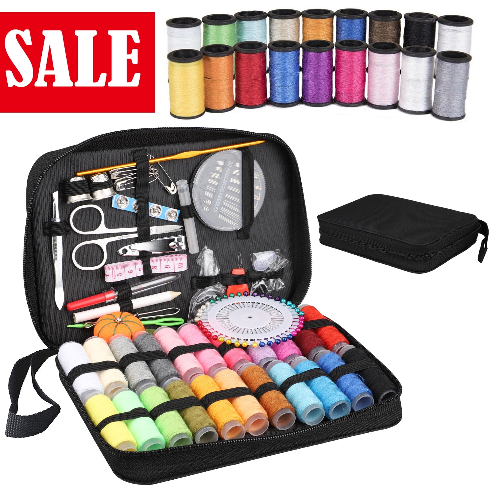 TSV Sewing Kits, 126 Pcs Sewing Supplies, Home Stitching Hand Sewing Tool for Adults, Travel