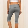 thumbnail image 5 of BiZtdJrK Fold Over Leggings Womens Cotton Capri Legging Low Waisted Slim Fit Y2k Streetwear Cropped Pants Summer Capris Dark Gray M, 5 of 7