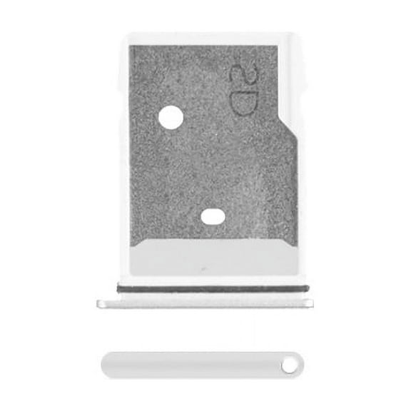 Replacement Micro-SD Sim Card Tray Compatible For HTC M10 (Silver)