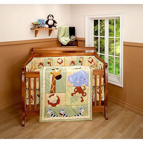 Little Bedding by NoJo Safari Kids 3pc Crib Bedding Set - Value Bundle