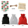 thumbnail image 5 of Donemore Christmas Advent Calendar 2024, 24 Days Hanging Advent Calendars Candy Linen Gift Bags DIY Xmas Countdown Christmas Decorations for Kids Wall Home Office Holiday Decor, 5 of 7