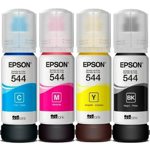 Kit 4 Tintas Epson T544 NEGRO CYAN MAGENTA AMARILLO