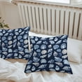 thumbnail image 7 of Waterproof Throw Pillow Covers Set of 2, 24x24 Inch Navy Blue Coastal Decorative Pillowcases Outdoor Pillow Slip Cushion Covers Set for Couch Tent Summer Beach Shell Conch, 7 of 7